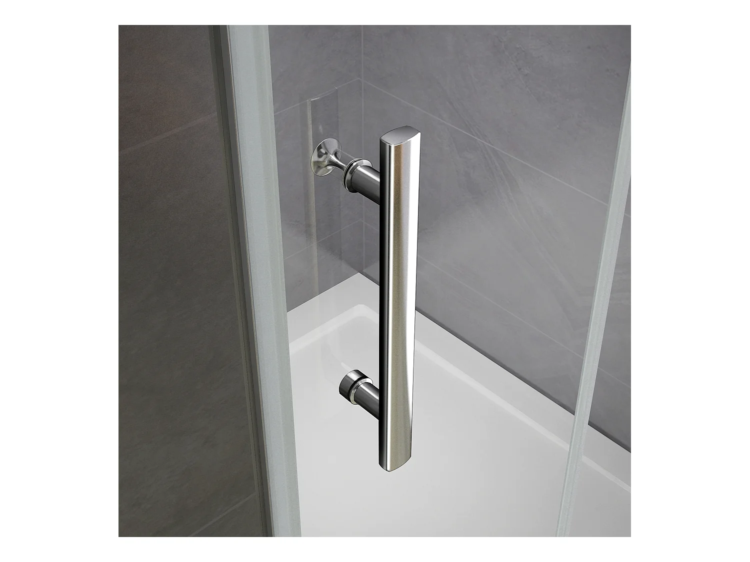 90x187cm Porta Doccia Per Nicchia Apertura Battente In Vetro 6 mm Temperato Trasparente Anticalcare Telaio Cromo Lucido