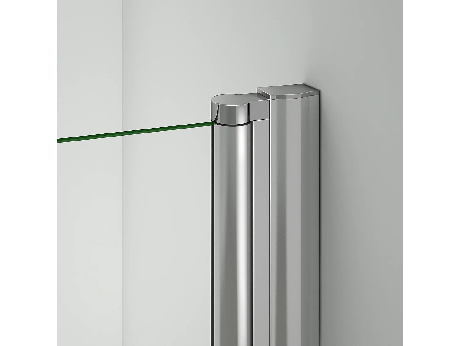 70x187cm Porta Doccia Per Nicchia Apertura Battente In Vetro 6 mm Temperato Trasparente Anticalcare Telaio Cromo Lucido