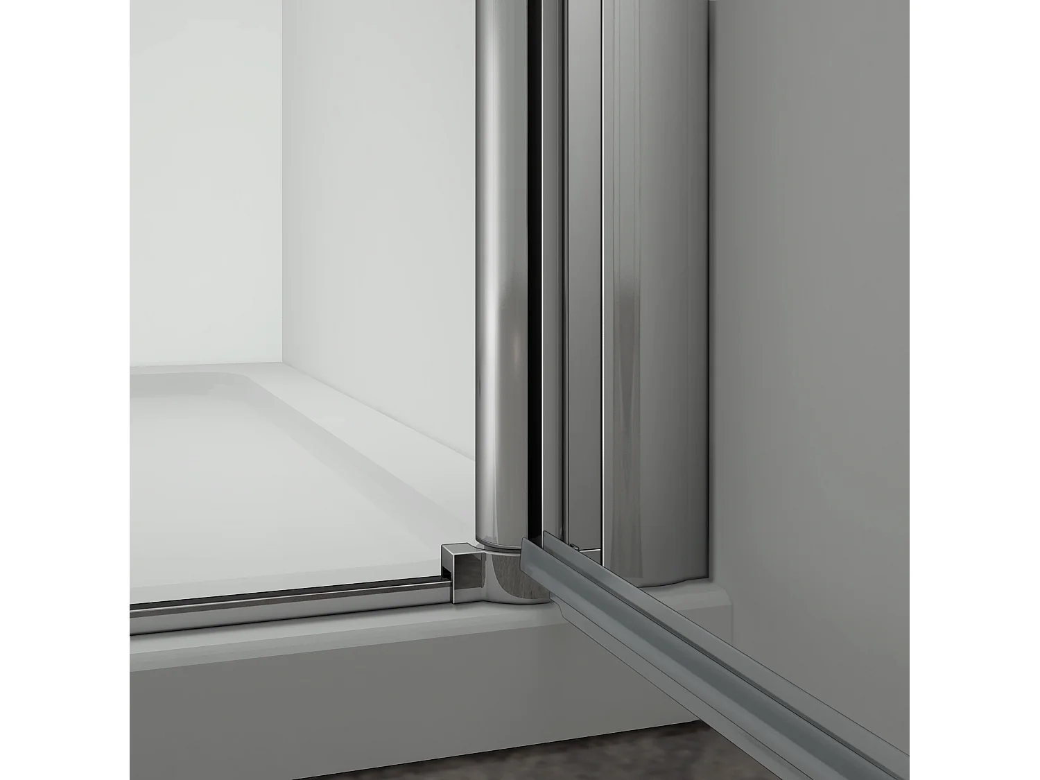 70x187cm Porta Doccia Per Nicchia Apertura Battente In Vetro 6 mm Temperato Trasparente Anticalcare Telaio Cromo Lucido