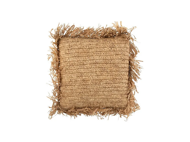 Cojín cuadrado rafia natural 45x45 cm