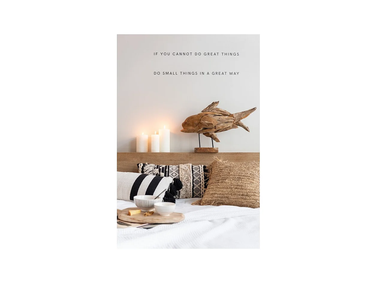 Cojín cuadrado rafia natural 45x45 cm