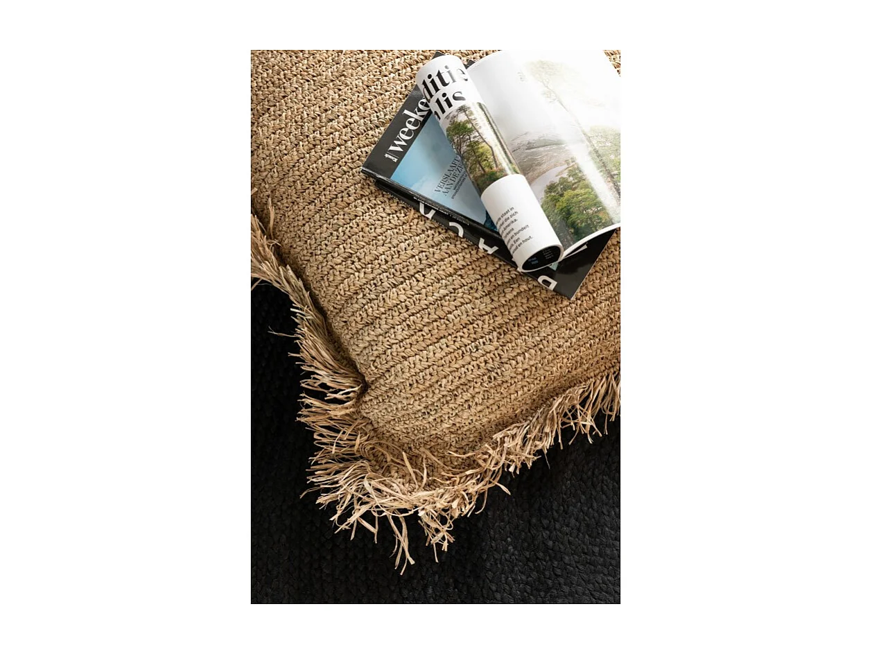 Cojín cuadrado rafia natural 45x45 cm