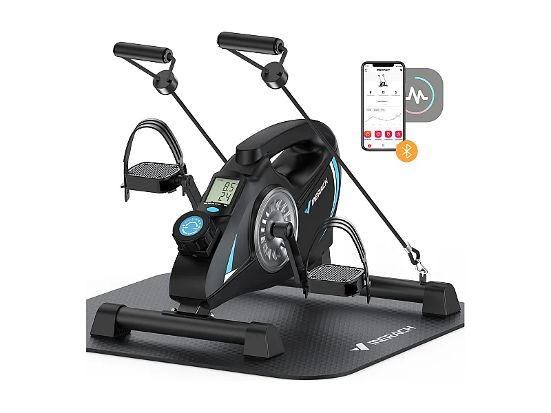 Mini cyclette Merach - mini bike - connettività Bluetooth - tappetino antiscivolo - doppio uso