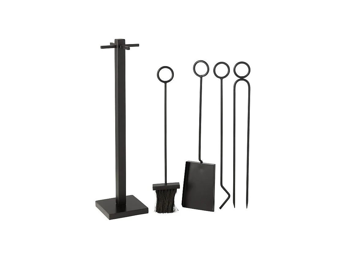 Accesorios para Braséros y chimeneas en metal negro H.76cm