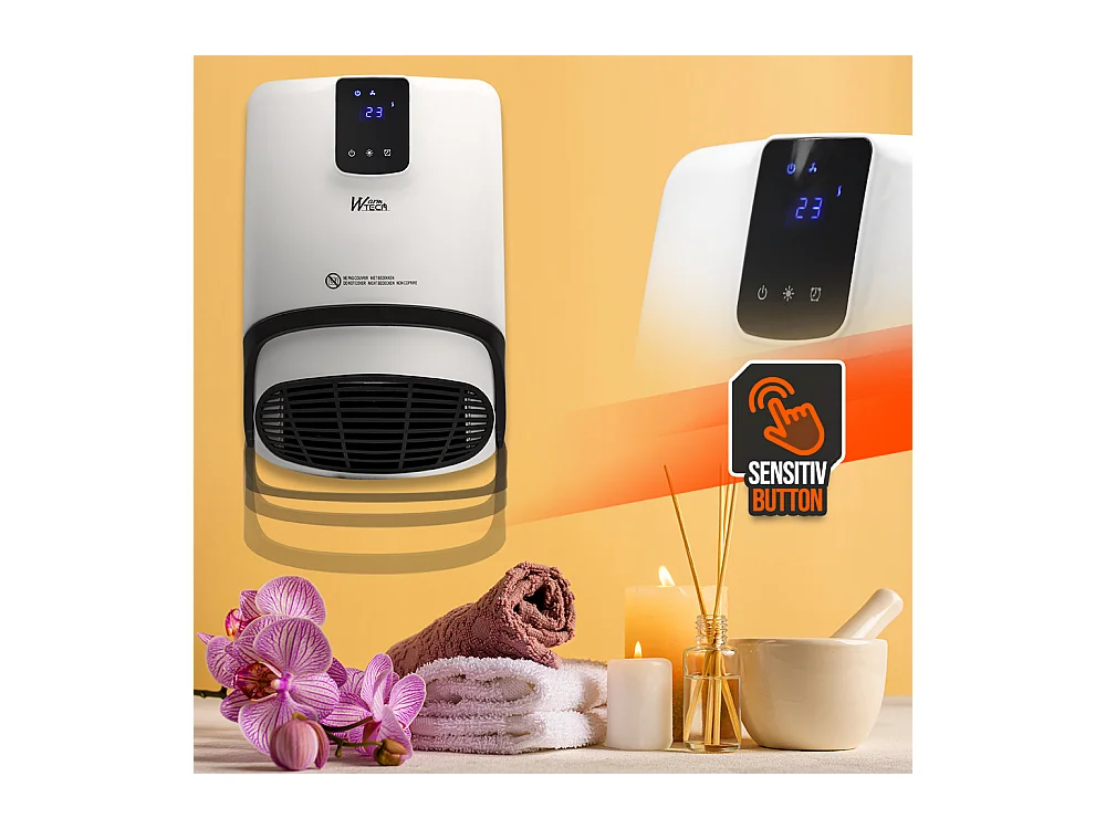 Radiateur soufflant mural sèche serviettes 2000W