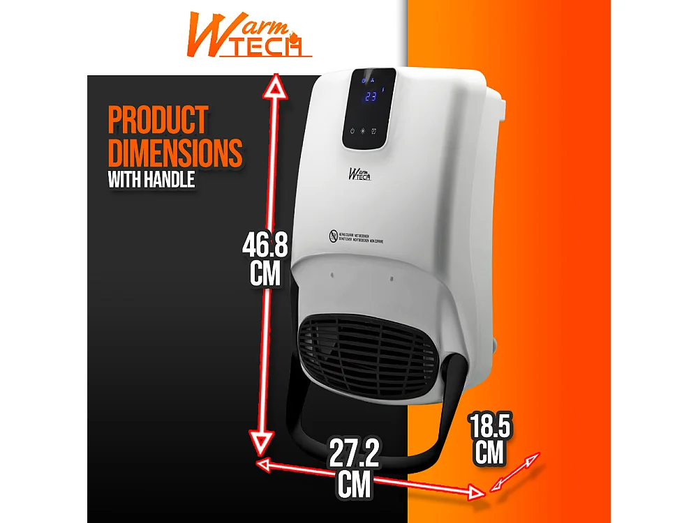 Radiateur soufflant mural sèche serviettes 2000W