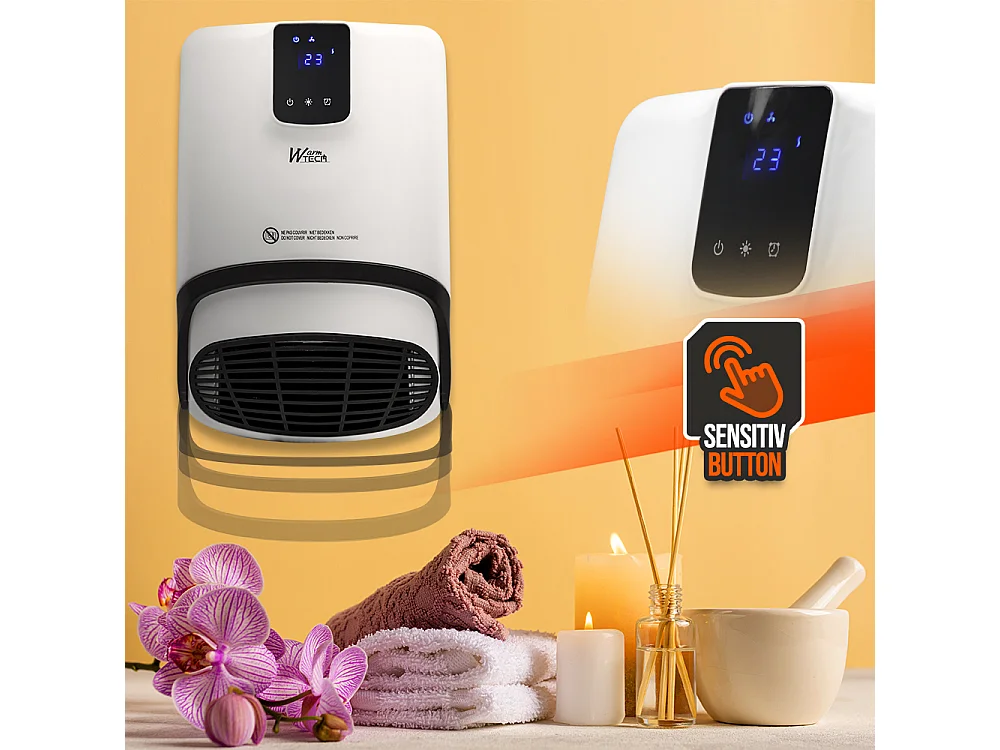 Radiateur soufflant mural sèche serviettes 2000W