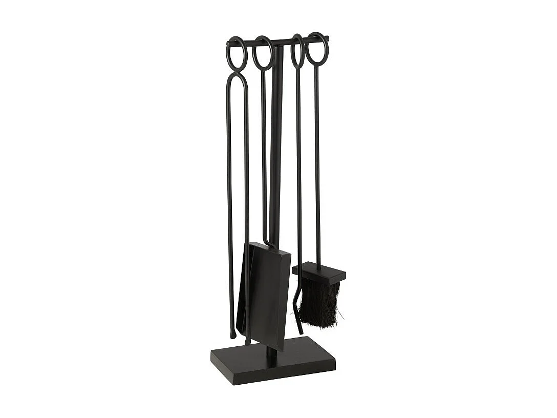 Accesorios para chimenea y brasero en metal negro H.61 cm