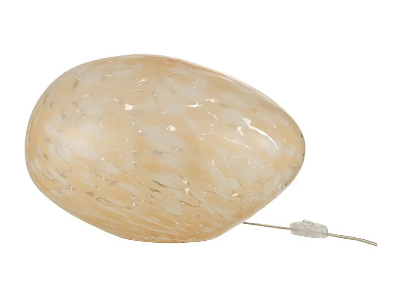 Lámpara de vidrio beige de 40x30x24 cm