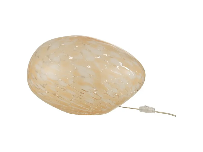 Lámpara de vidrio beige de 40x30x24 cm