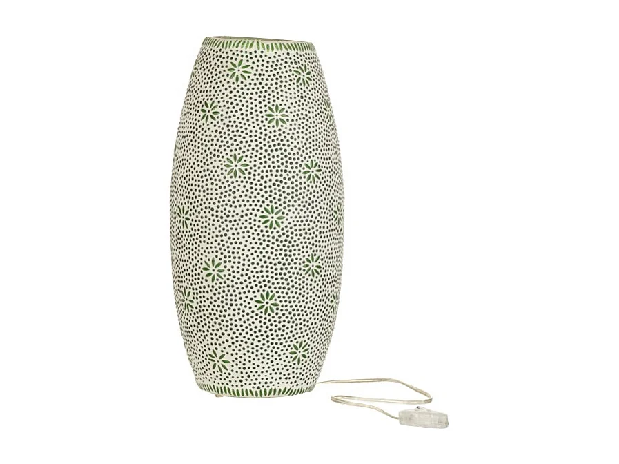 Lámpara de vidrio verde 25x25x41 cm