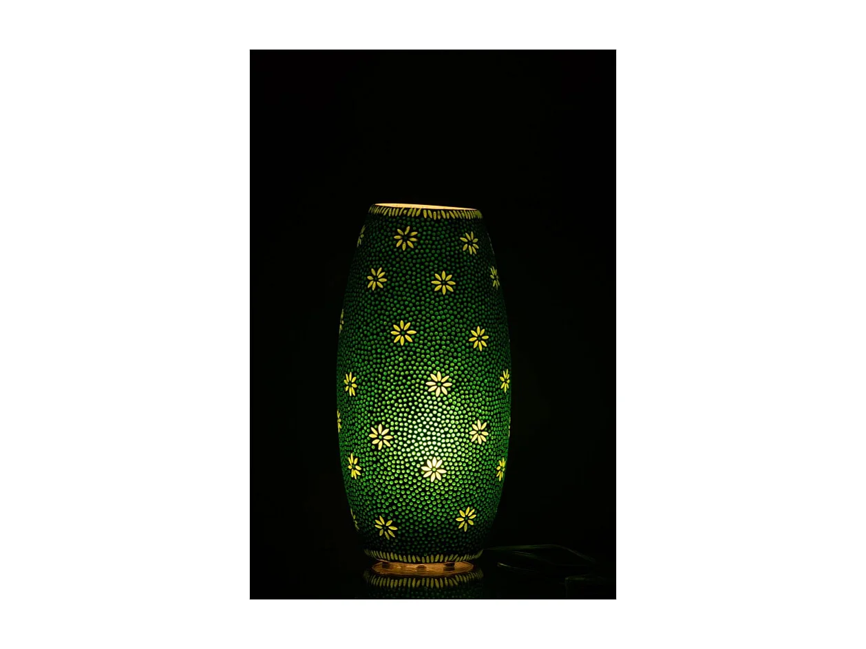 Lámpara de vidrio verde 25x25x41 cm