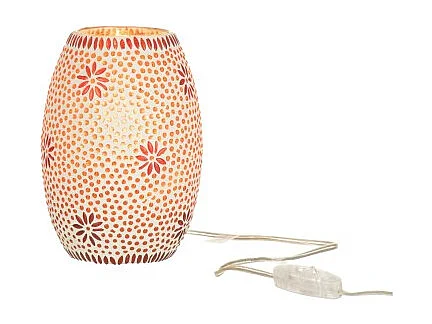 Lámpara de vidrio rojo 14x14x20 cm