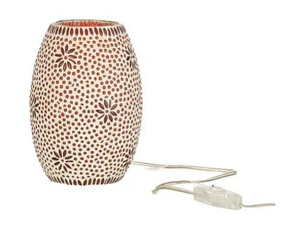 Lámpara de vidrio rojo 14x14x20 cm