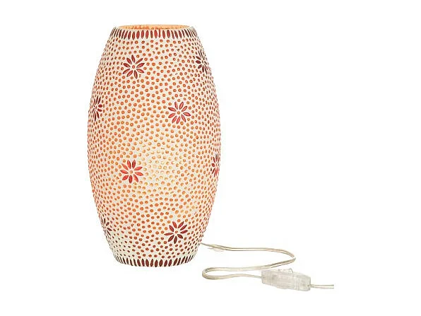 Lámpara de vidrio rojo 18x18x28 cm