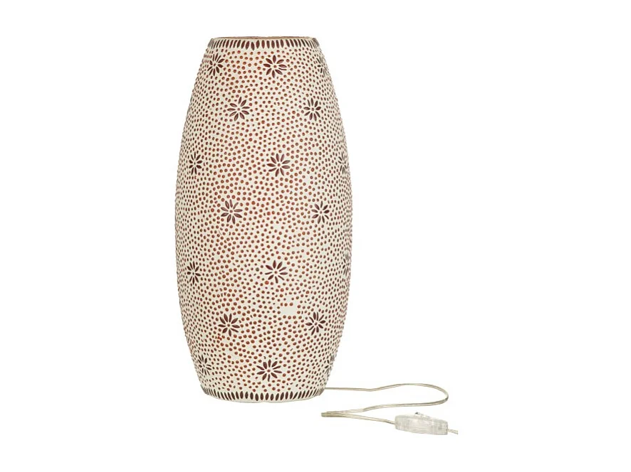 Lámpara de vidrio rojo de 24x24x42 cm