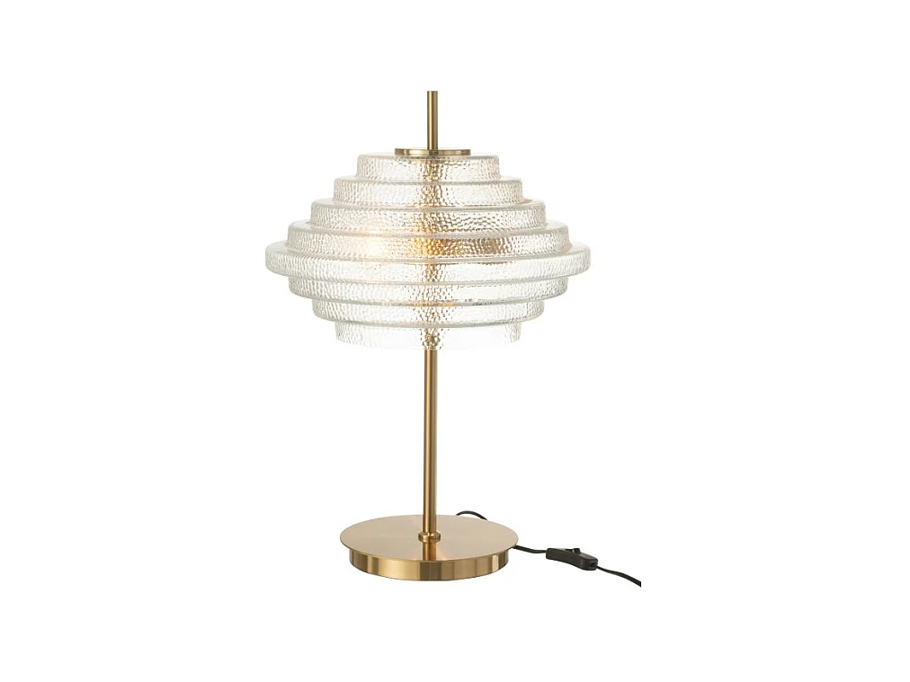 Lámpara de mesa de vidrio dorado 54x36x36 cm