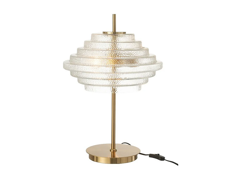 Lámpara de mesa de vidrio dorado 54x36x36 cm