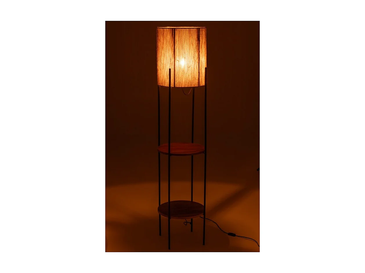 Lámpara estantería de metal negro 38*38*160 cm