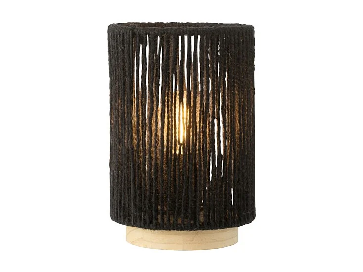 Lampada a led in metallo nero 13.5x13.5x20 cm