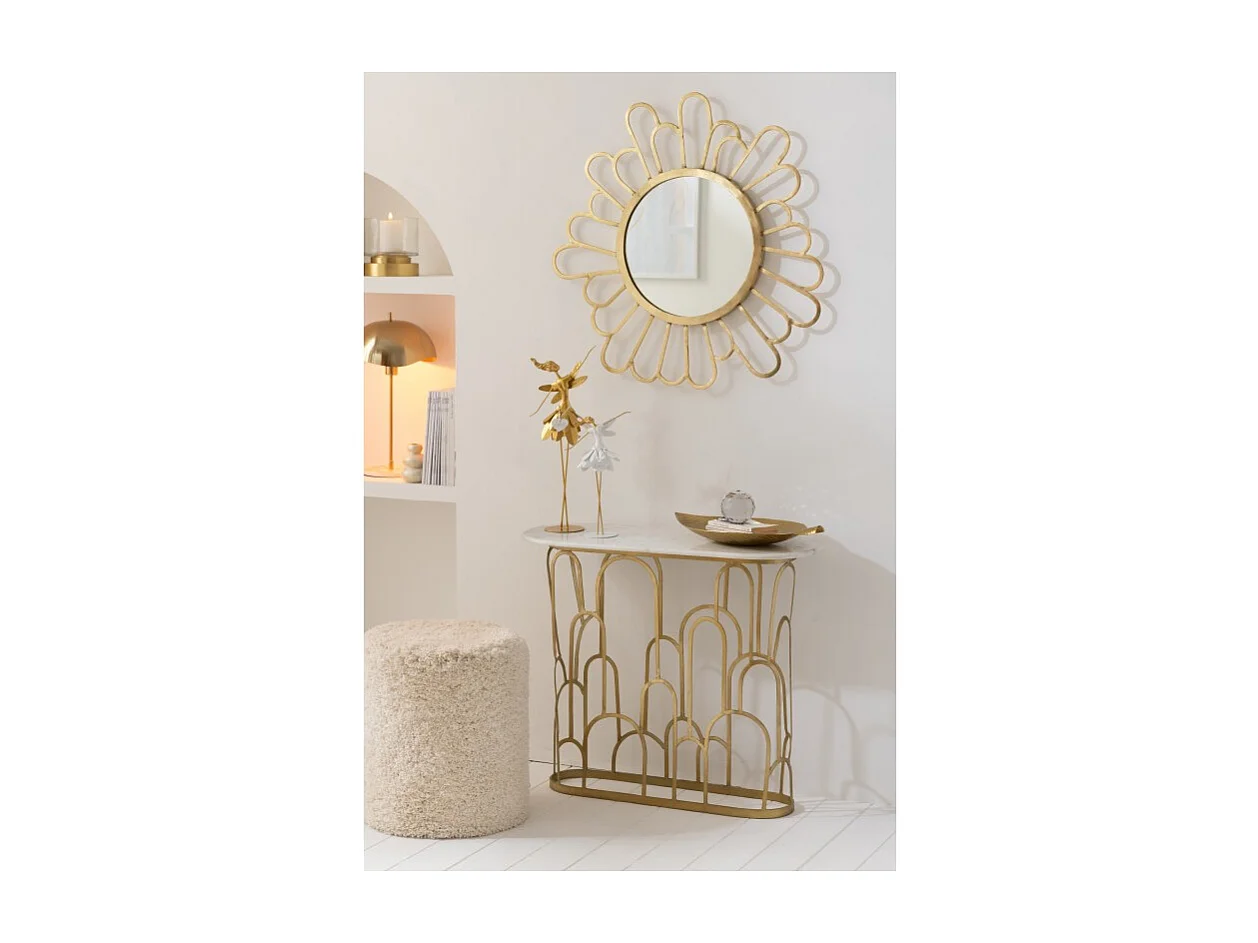 Lámpara seta de metal dorado 30*30*56 cm