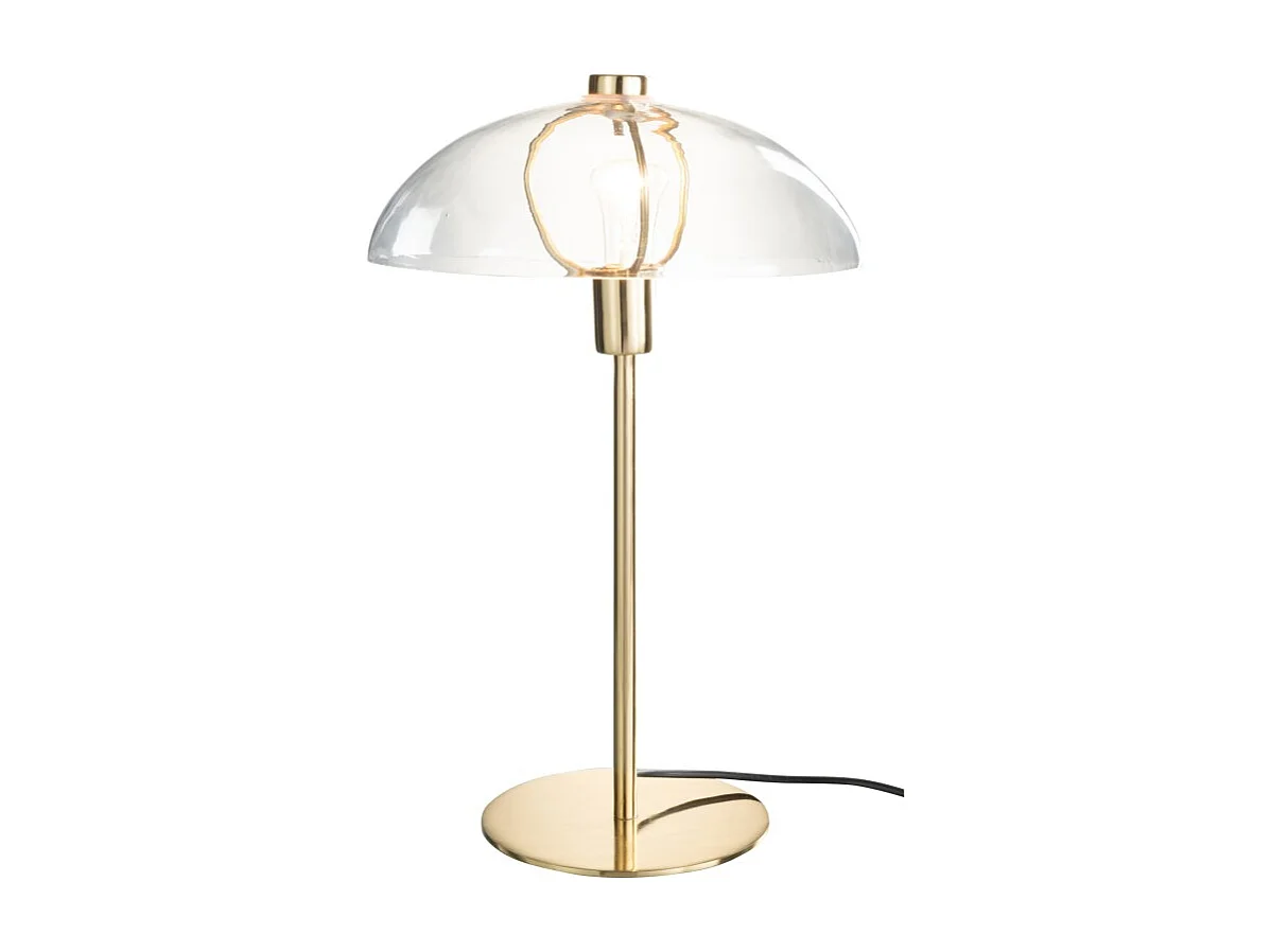 Lámpara de mesa de metal dorado 32x32x48 cm