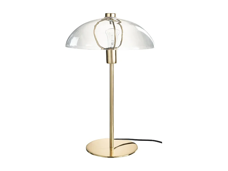 Lámpara de mesa de metal dorado 32x32x48 cm