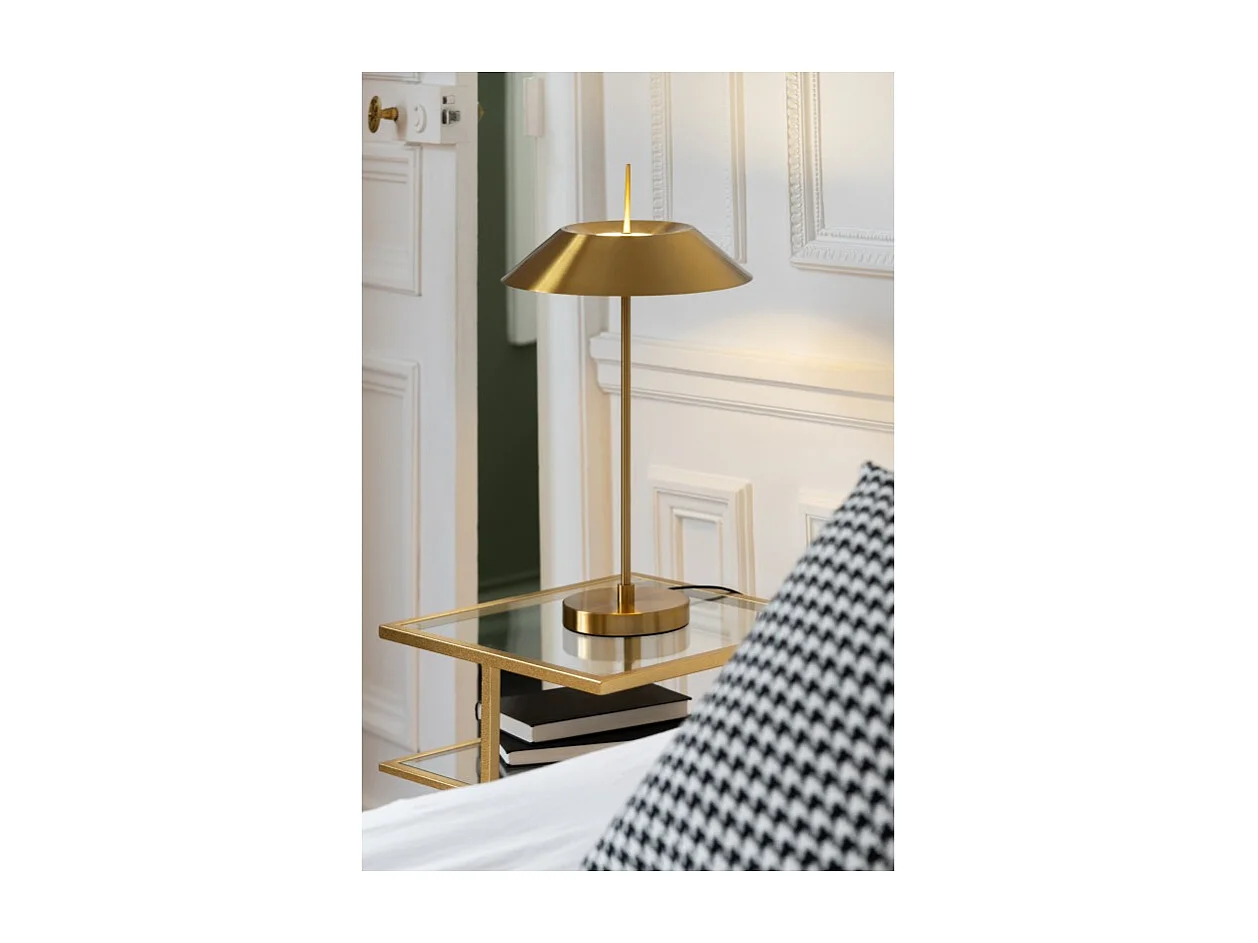 Lámpara seta de metal dorado 30.5*30.5*56 cm