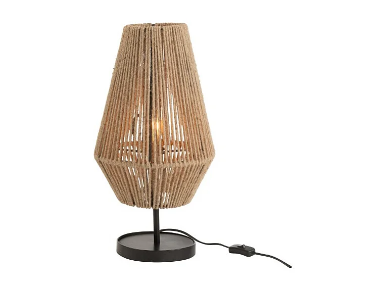 Lámpara de mesa de metal natural 28*28*51 cm