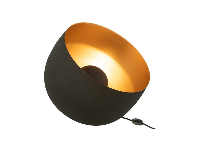 Lámpara de mesa de metal negro de 33x33x43 cm