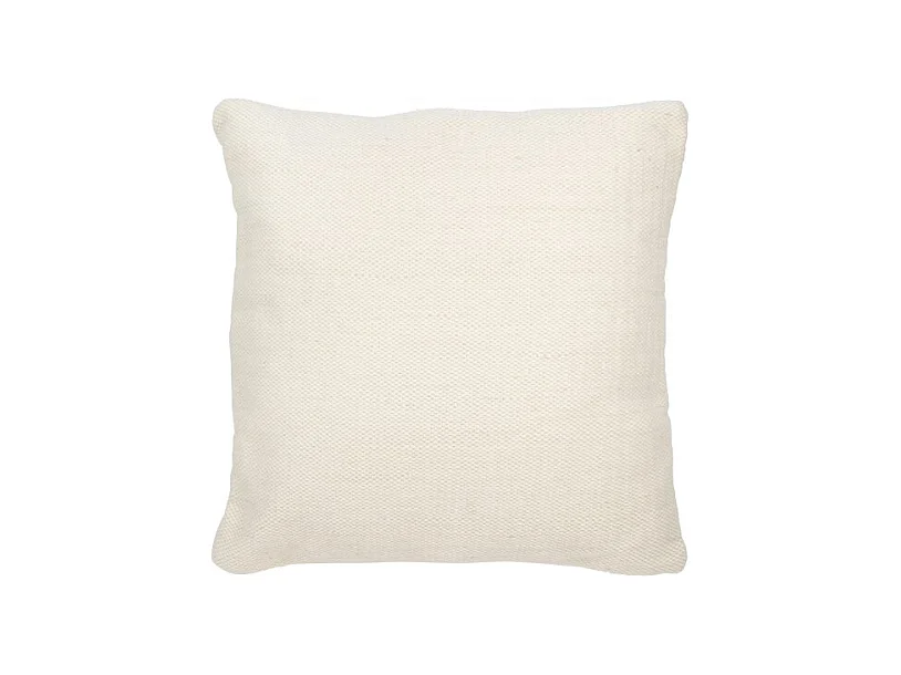 Cojín de lana beige 60x60x12 cm