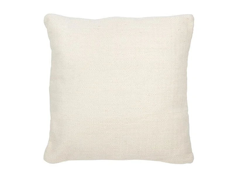 Cojín de lana beige 60x60x12 cm