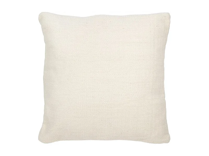 Cojín de lana beige 60x60x12 cm