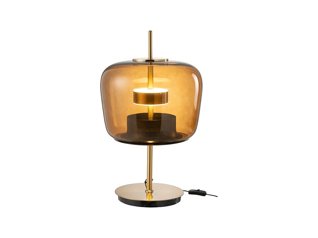 Lámpara LED de vidrio marrón 35*35*58 cm