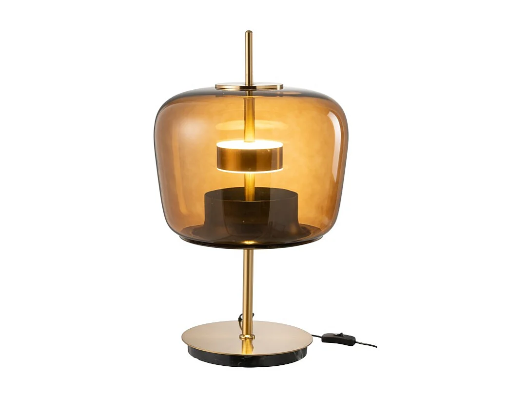 Lámpara LED de vidrio marrón 35*35*58 cm