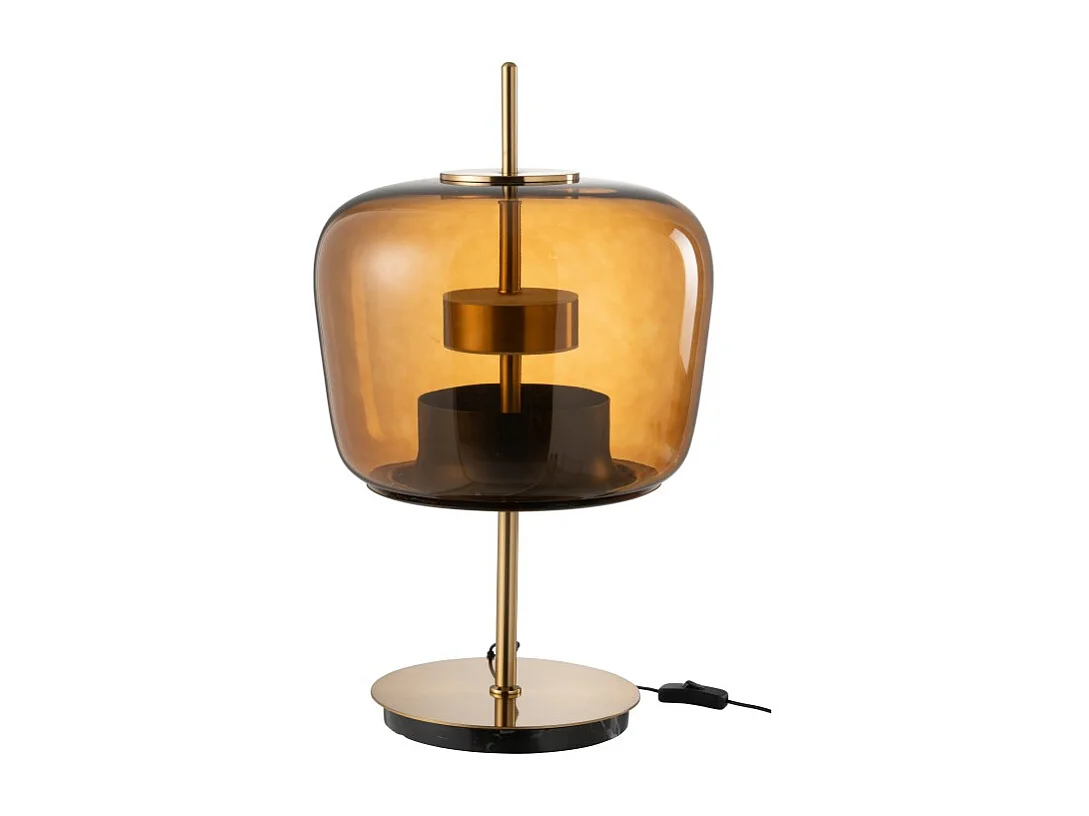 Lámpara LED de vidrio marrón 35*35*58 cm