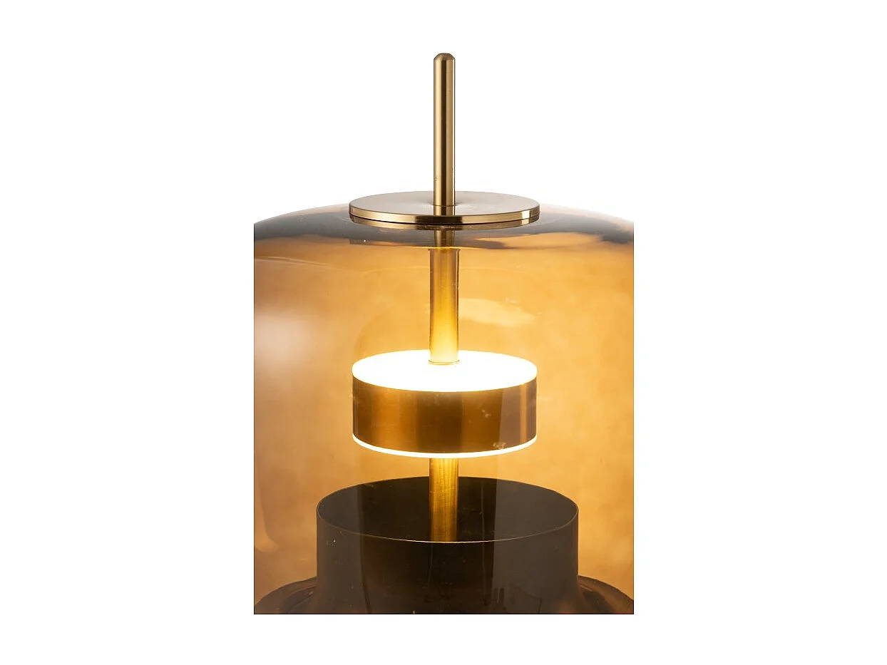 Lámpara LED de vidrio marrón 35*35*58 cm