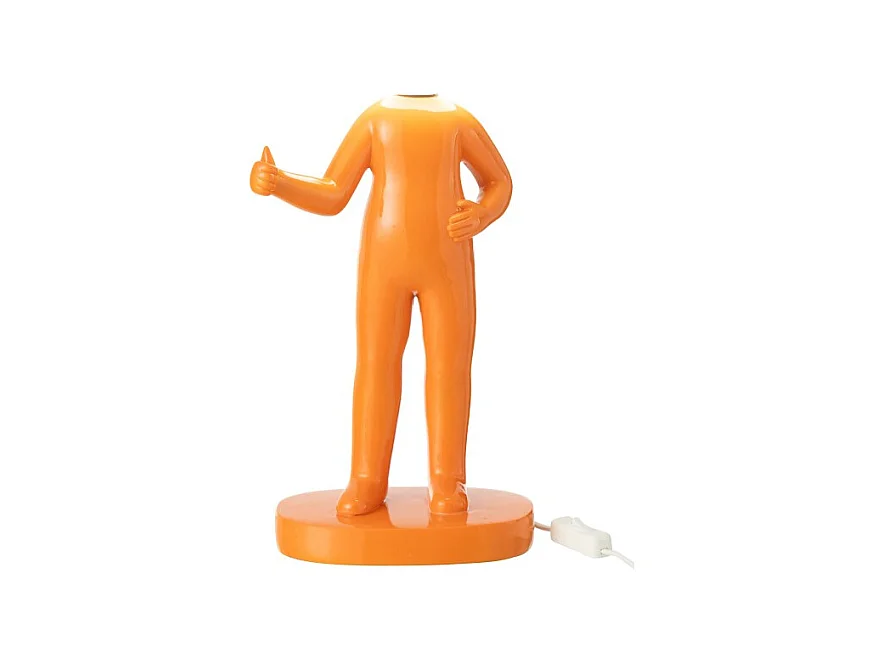 Lámpara de mesa de resina naranja 19.5x14x44.5 cm