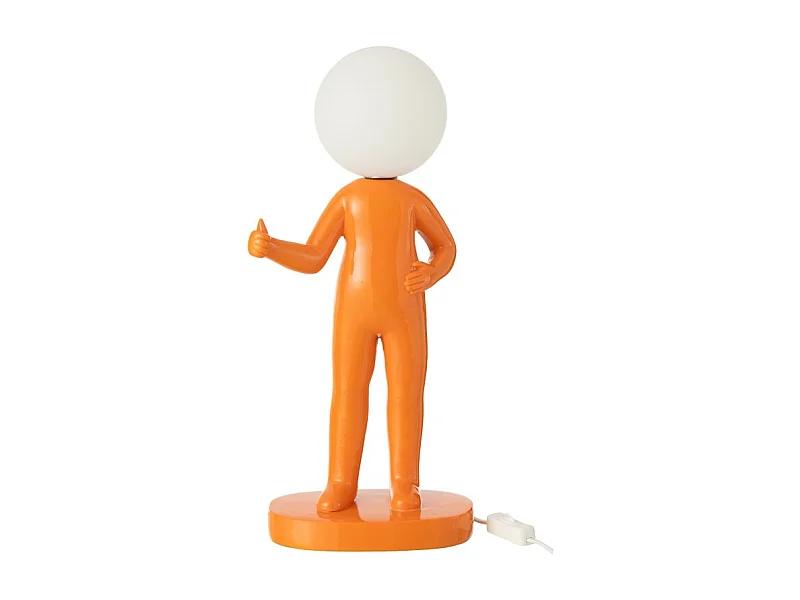 Lámpara de mesa de resina naranja 19.5x14x44.5 cm