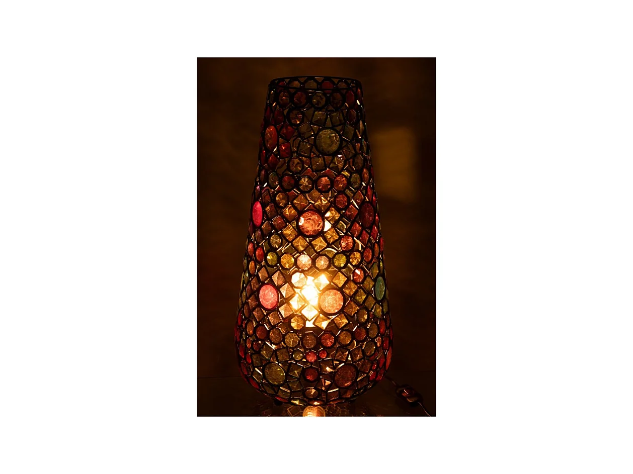 Lámpara de mesa de vidrio multicolor 23*14*55 cm