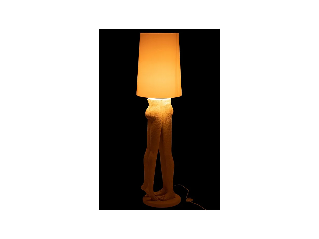 Lámpara pareja de resina blanca 36x36x155.5 cm