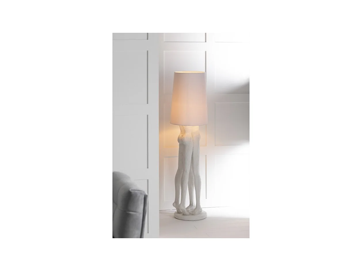 Lámpara pareja de resina blanca 36x36x155.5 cm