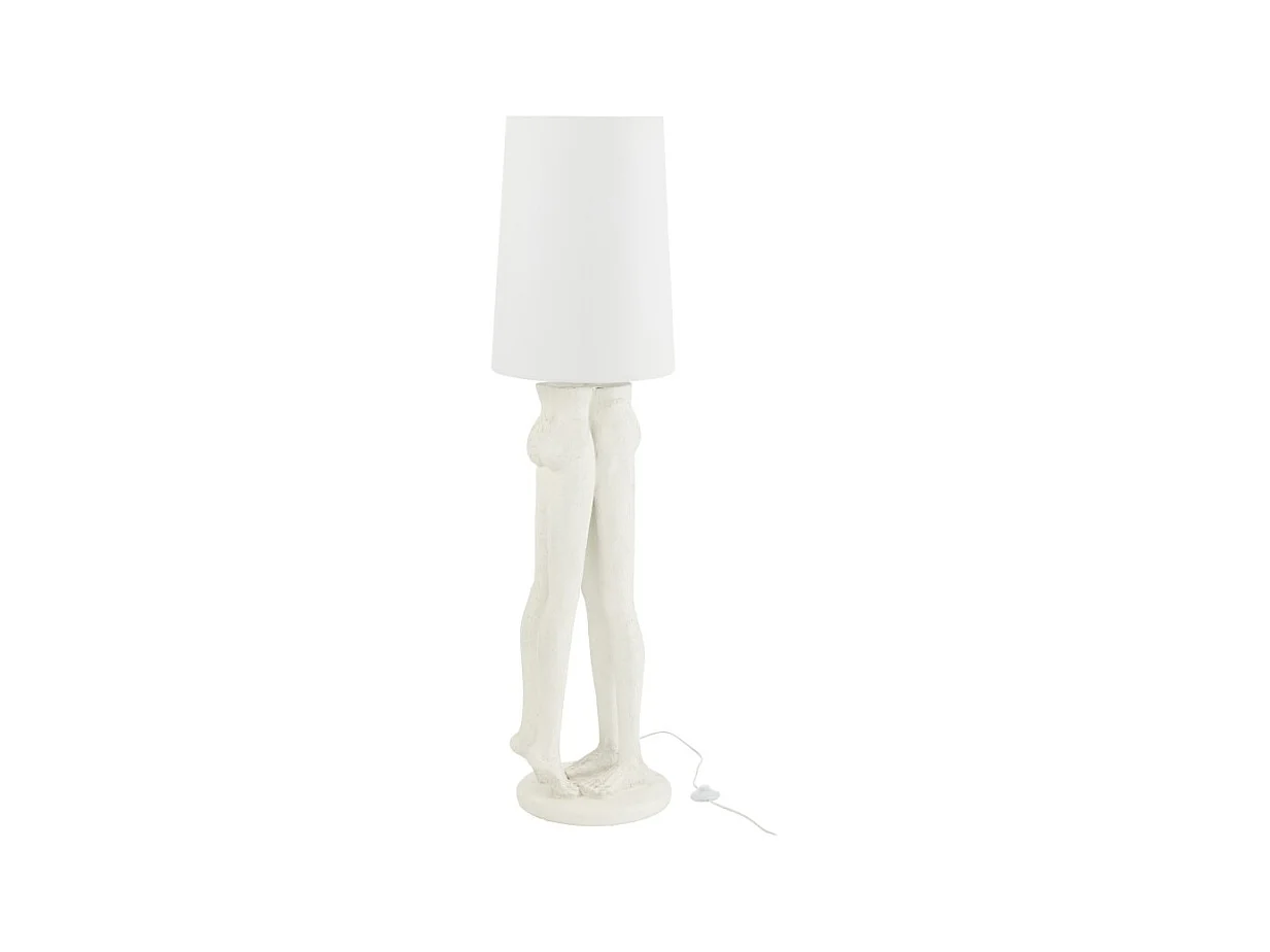 Lámpara pareja de resina blanca 36x36x155.5 cm
