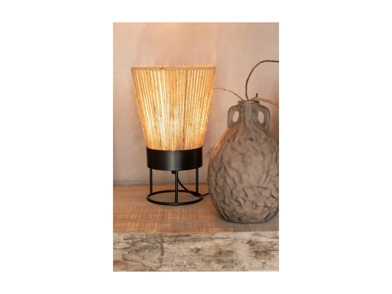 Lámpara de metal natural 18x18x28 cm