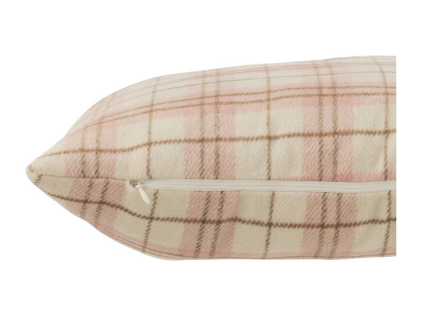 Cojín cuadrado de tela rosa de 45x45x14 cm