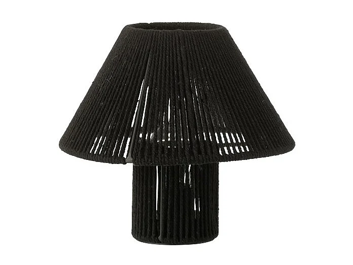 Lámpara led de algodón negro 21.2x21.2x18.7 cm