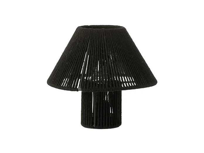 Lámpara led de algodón negro 21.2x21.2x18.7 cm