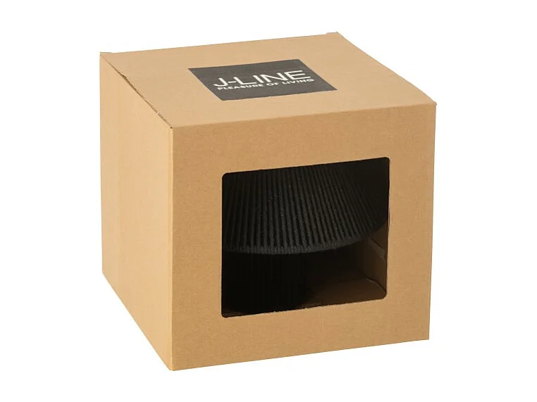 Lámpara led de algodón negro 21.2x21.2x18.7 cm