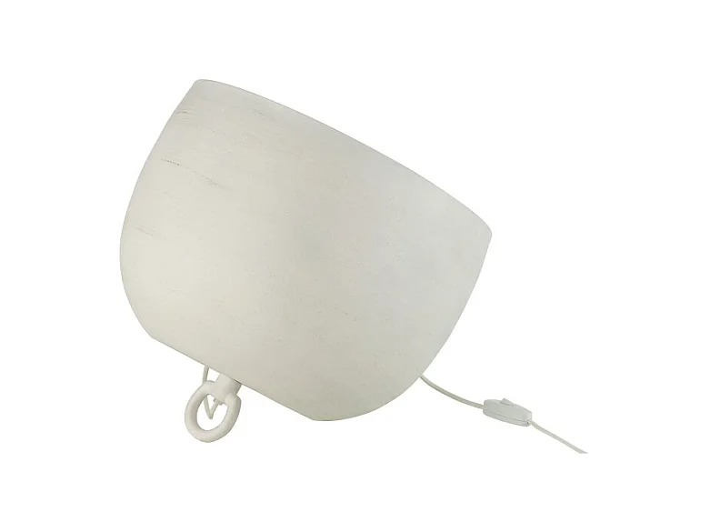 Lámpara de mesa de metal blanco 35x35x32 cm