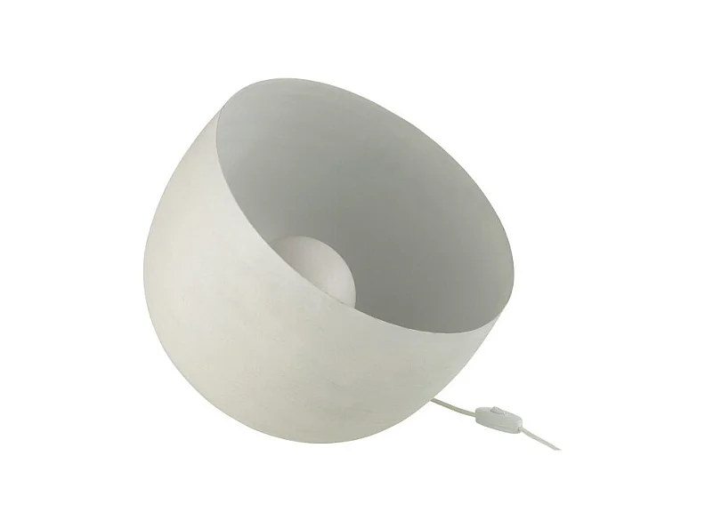 Lámpara de mesa de metal blanco 35x35x32 cm